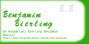 benjamin bierling business card