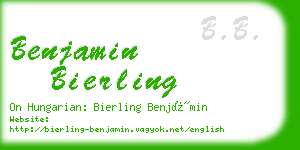 benjamin bierling business card